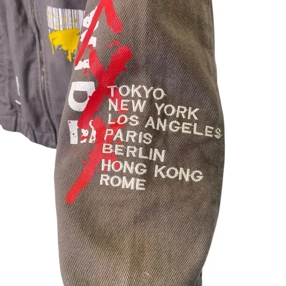 TRADEMARK BROOKLYN Cloth Co Jacket Mens S Gray worldwide tour limited edition - Picture 3 of 11